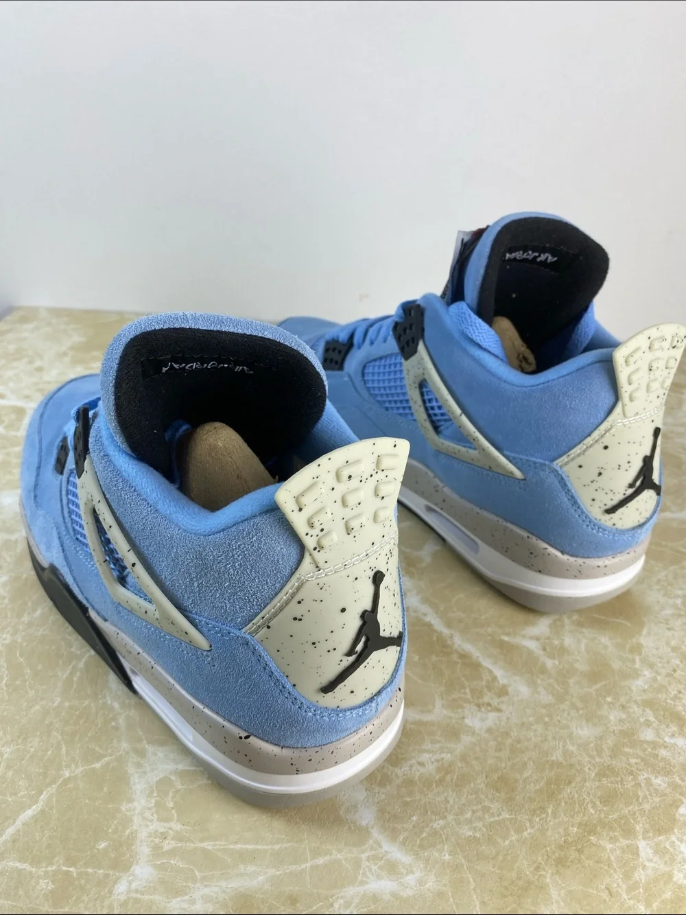 Jordan Light Blue Suede Retro Basketball Sneakers